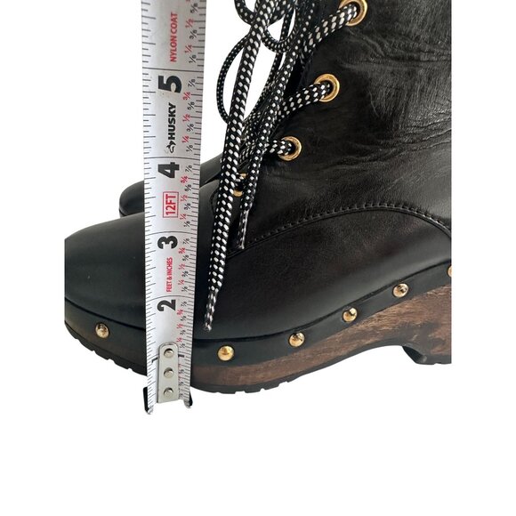 OPENING CEREMONY Black Leathern Platform Boots Size 6 / 36 - Picture 9 of 10